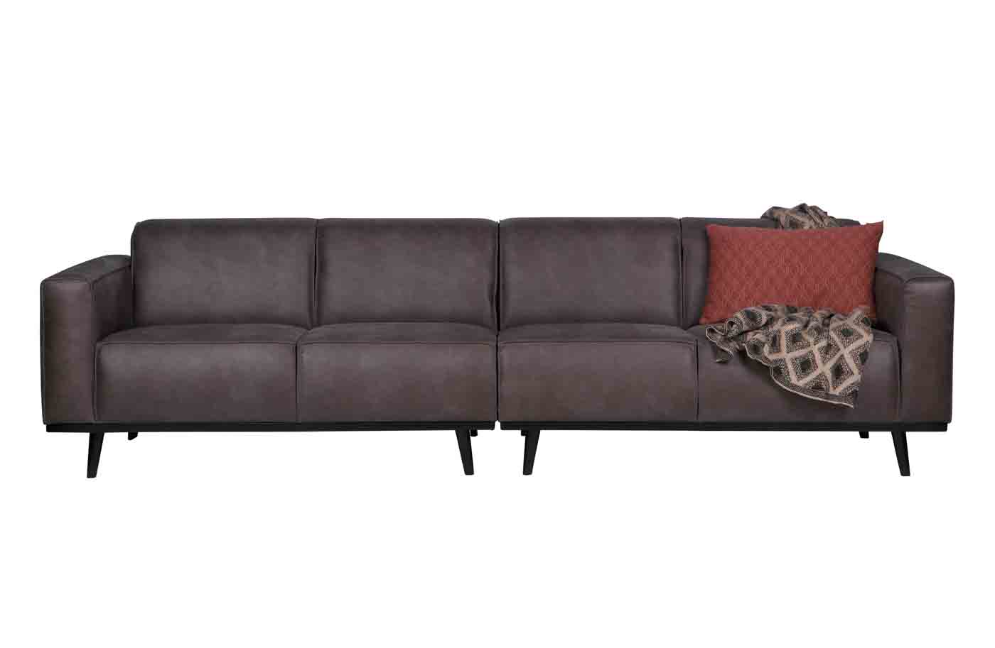 Bigsofa Statement Lederoptik, 280cm Grau