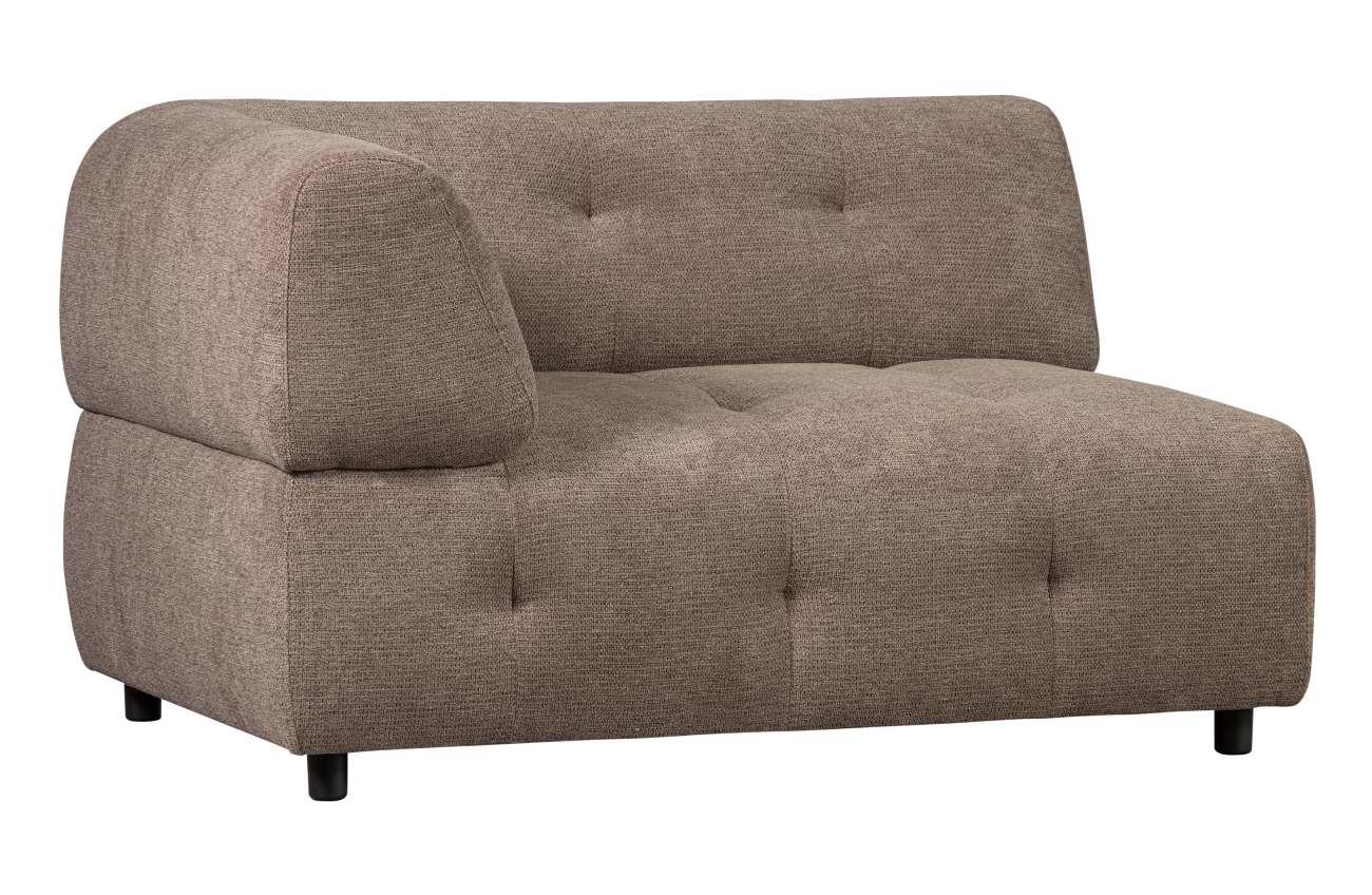 Modulsofa Louis aus Chenille Links, Braun