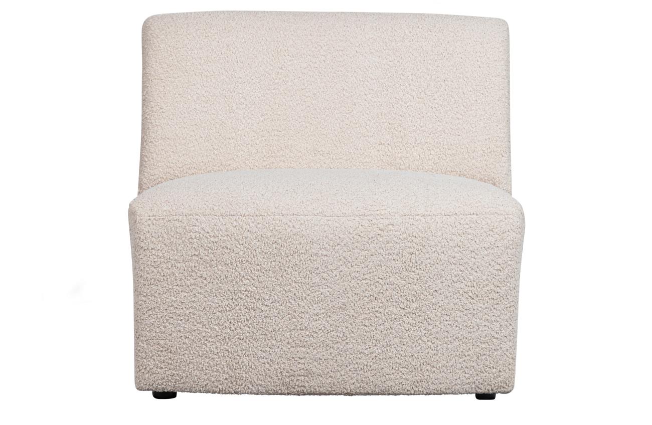 Modulsofa Coco 1-Sitzer aus Boucle-Stoff, Creme