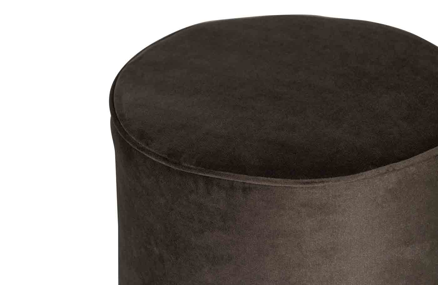 Hocker Sara Samt, Ø 46cm Waldgrün