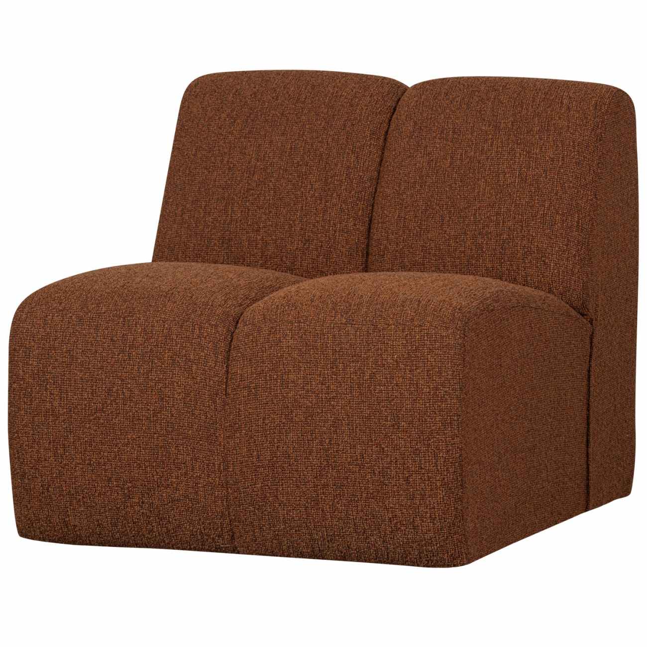 Modulsofa Mojo Boucle Einzel-Element, Rostbraun