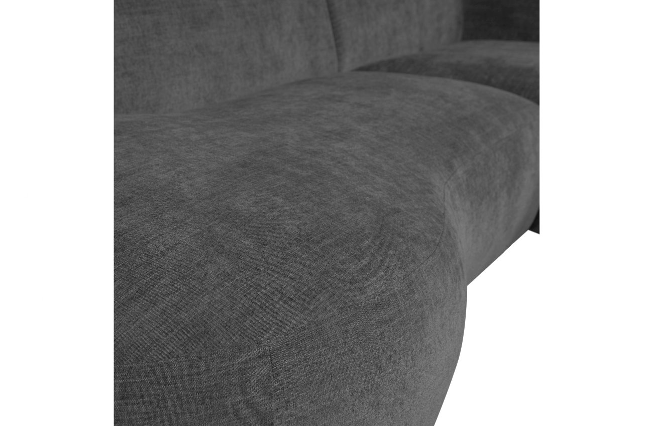 Ecksofa Polly aus Webstoff Rechts, Grau