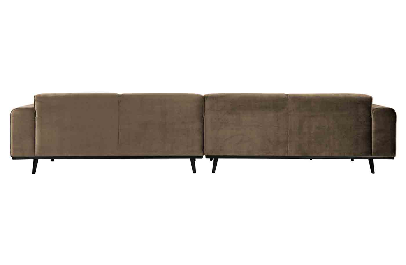 Bigsofa Statement Samt XXL, 372cm Taupe