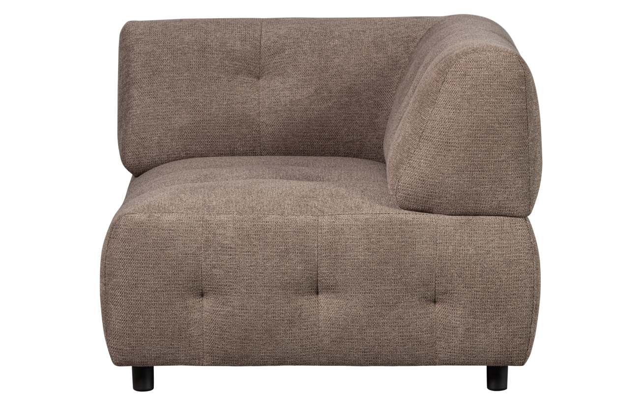 Modulsofa Louis aus Chenille Links, Braun