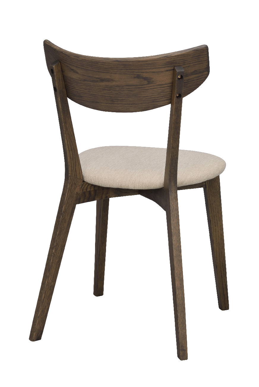 Stuhl Ami Eiche, Gestell Braun / Polster Sand