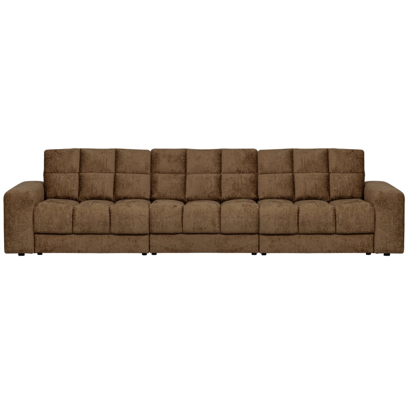 Sofa Date 3-Sitzer aus Struktursamt, Brass