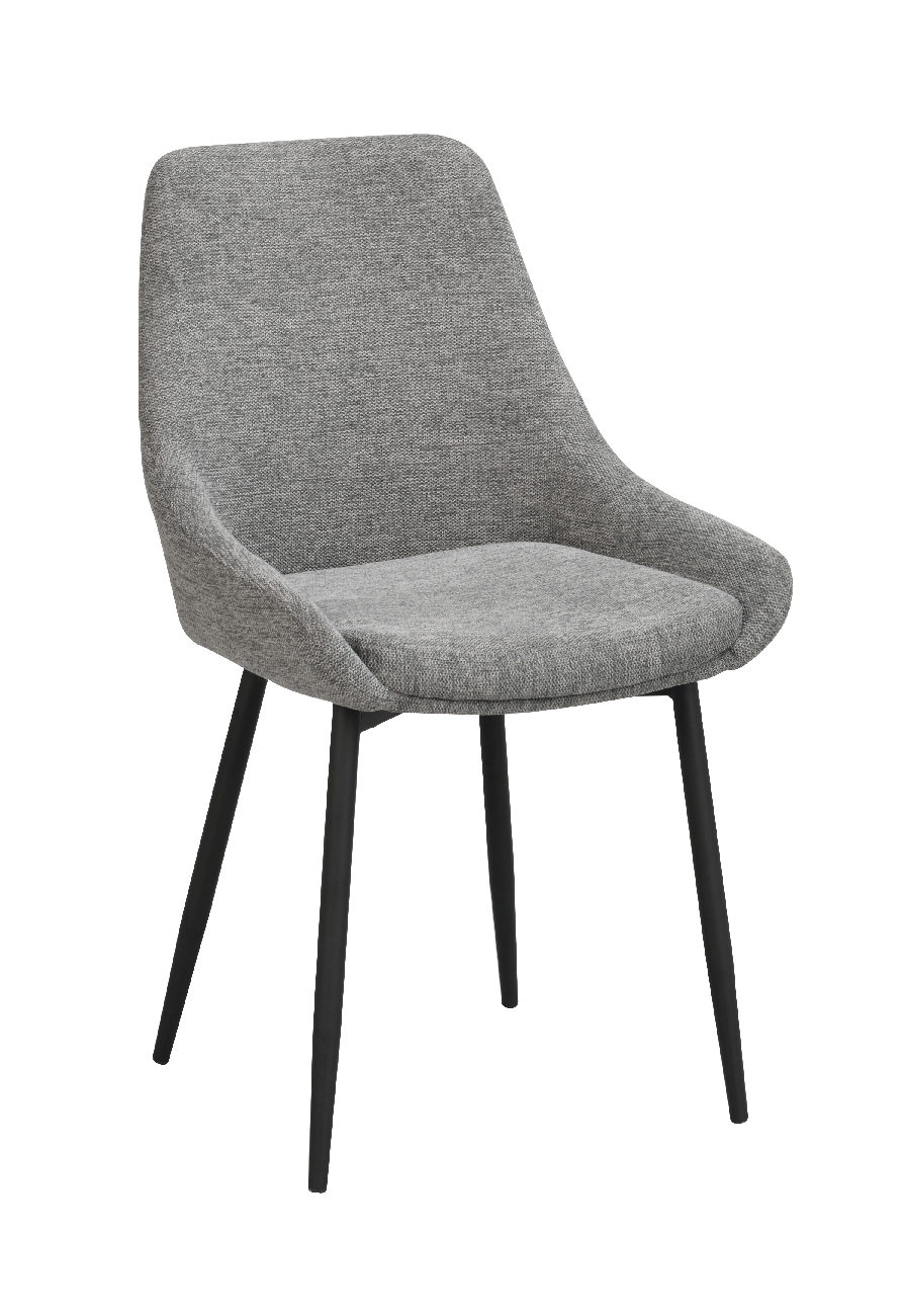 Stuhl Sierra Stoff 2er Set, Grau