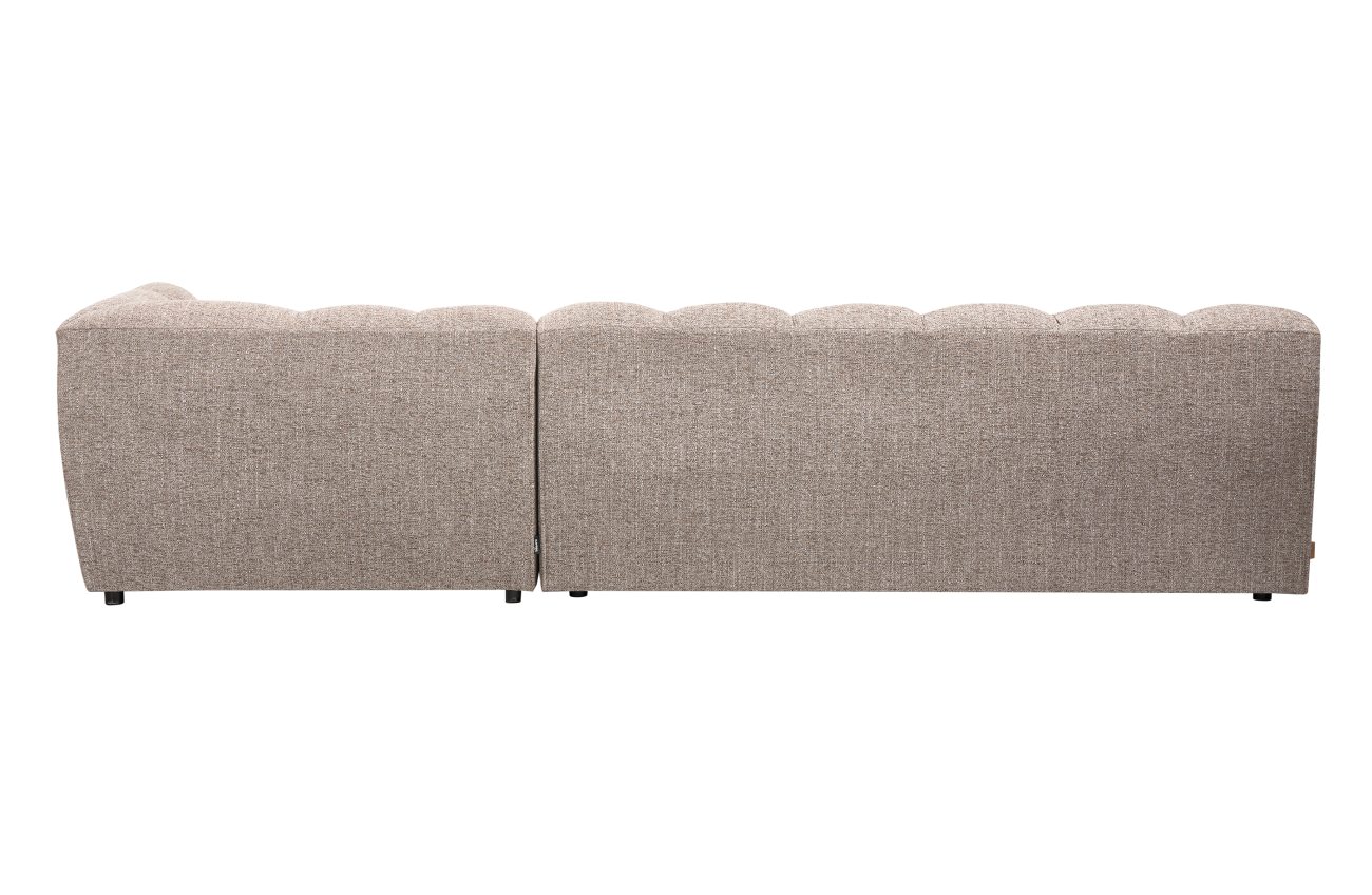 Chaiselongue Allure aus Melange-Stoff Rechts, Beige