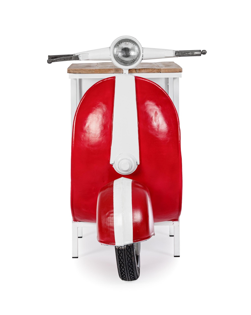 Regal Vespa aus Metall, Rot