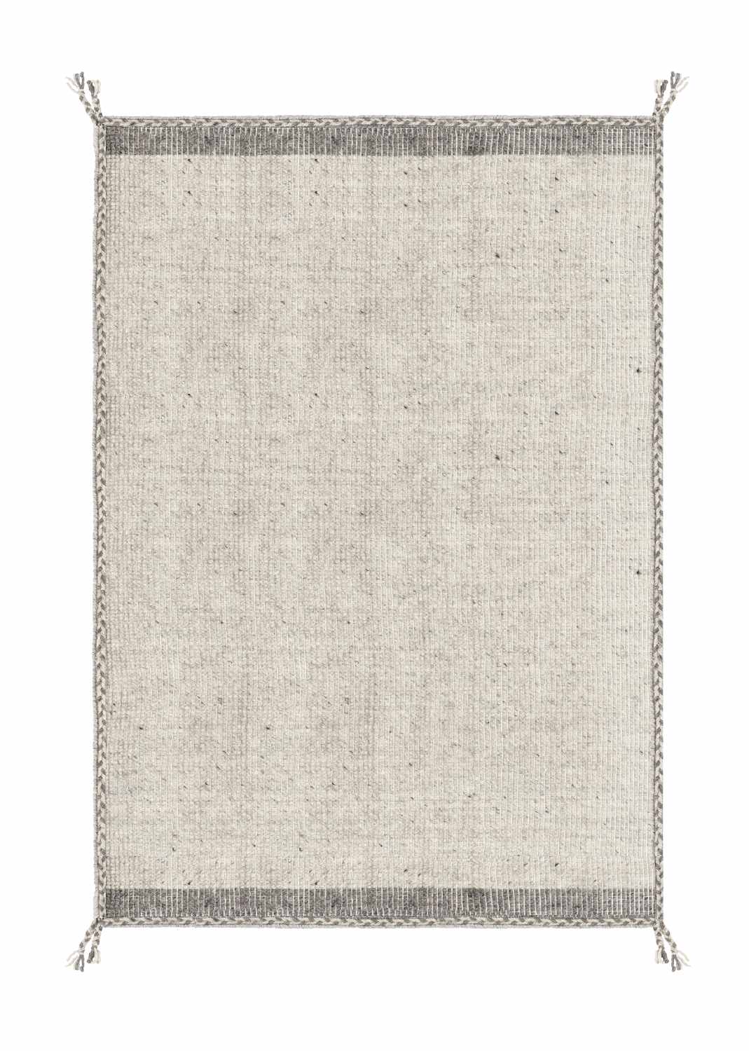 Teppich Chathu aus Baumwolle Beige, 140x200 cm