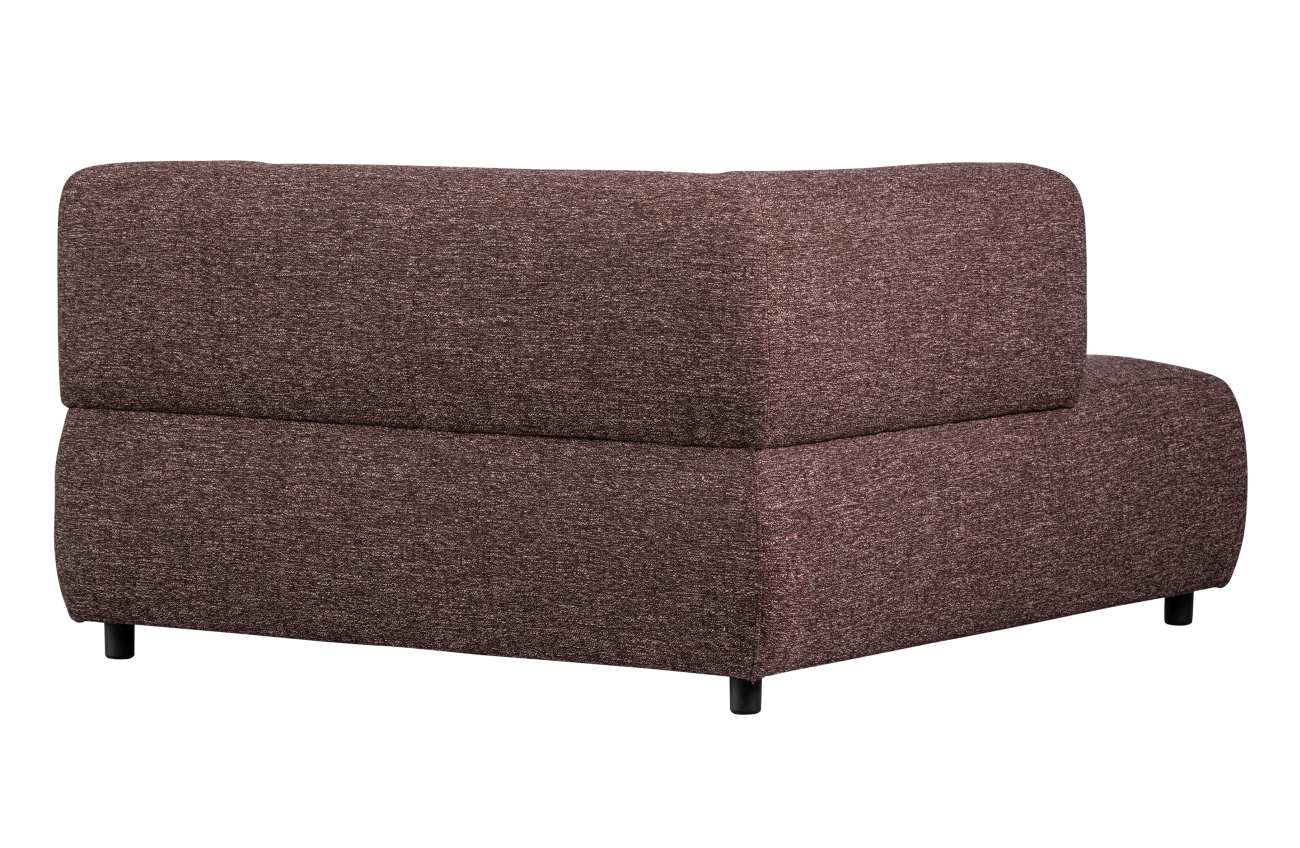 Modulsofa Louis Chaiselongue aus grobmaschigen Stoff Links, Altrosa