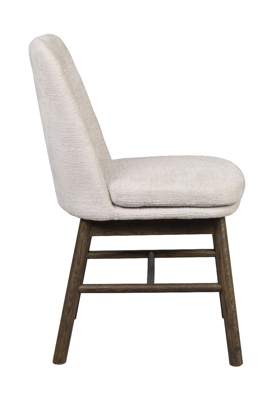 Stuhl Amesbury Beige, Gestell Eiche braun