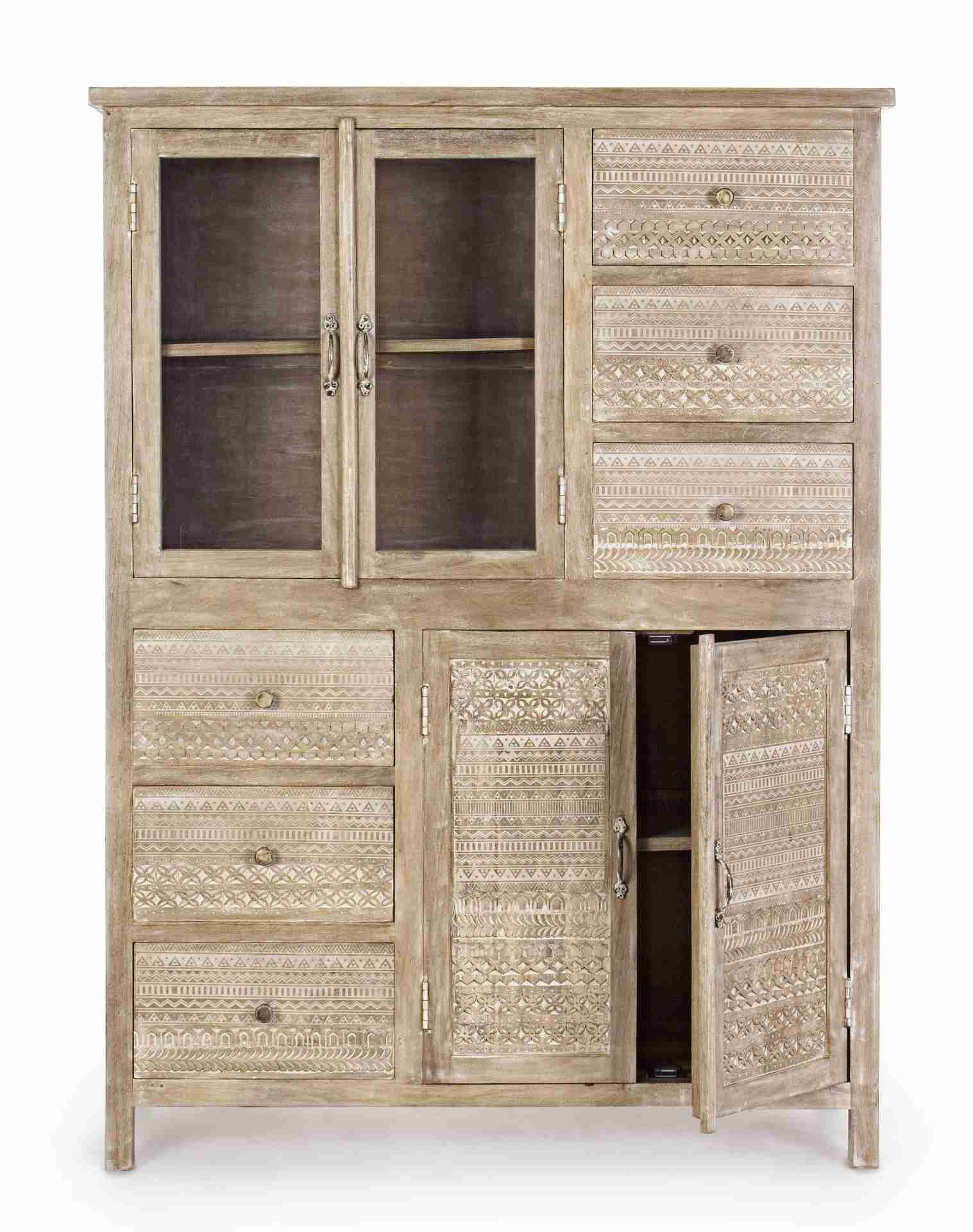 Highboard Mayra aus Mangoholz, 110 cm