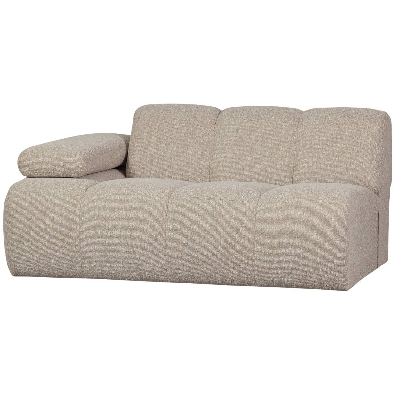 Modulsofa Mojo Boucle 1,5er Arm-Links, Beige