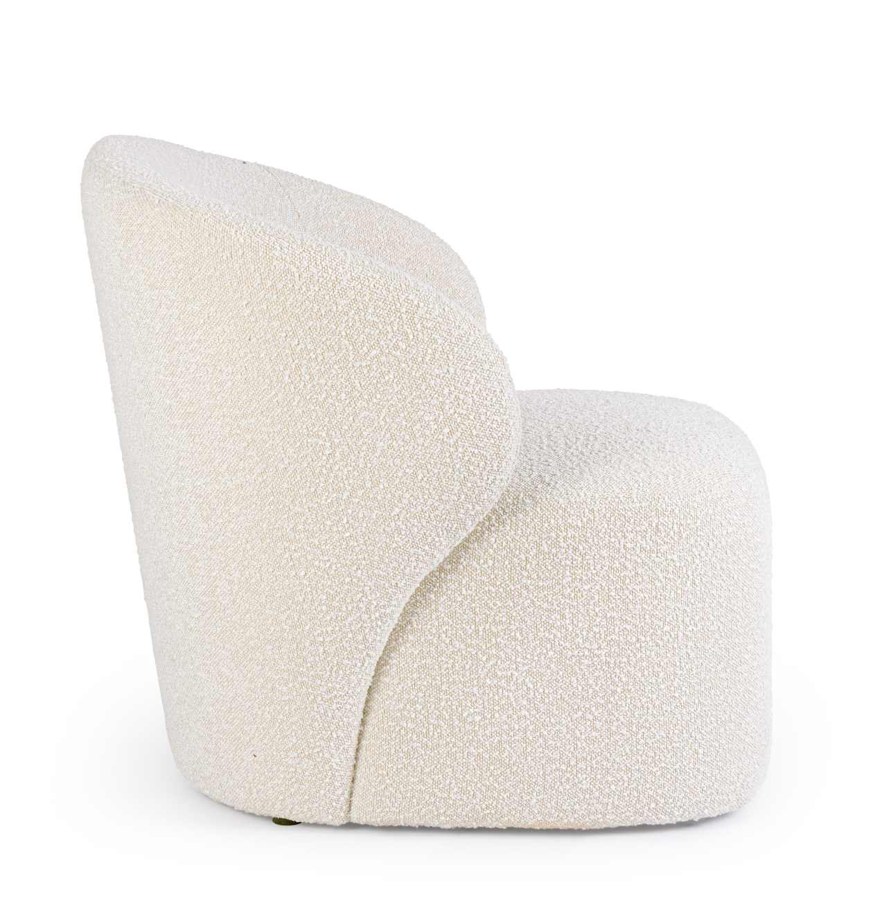 Sessel Babila aus Boucle-Stoff, Natur