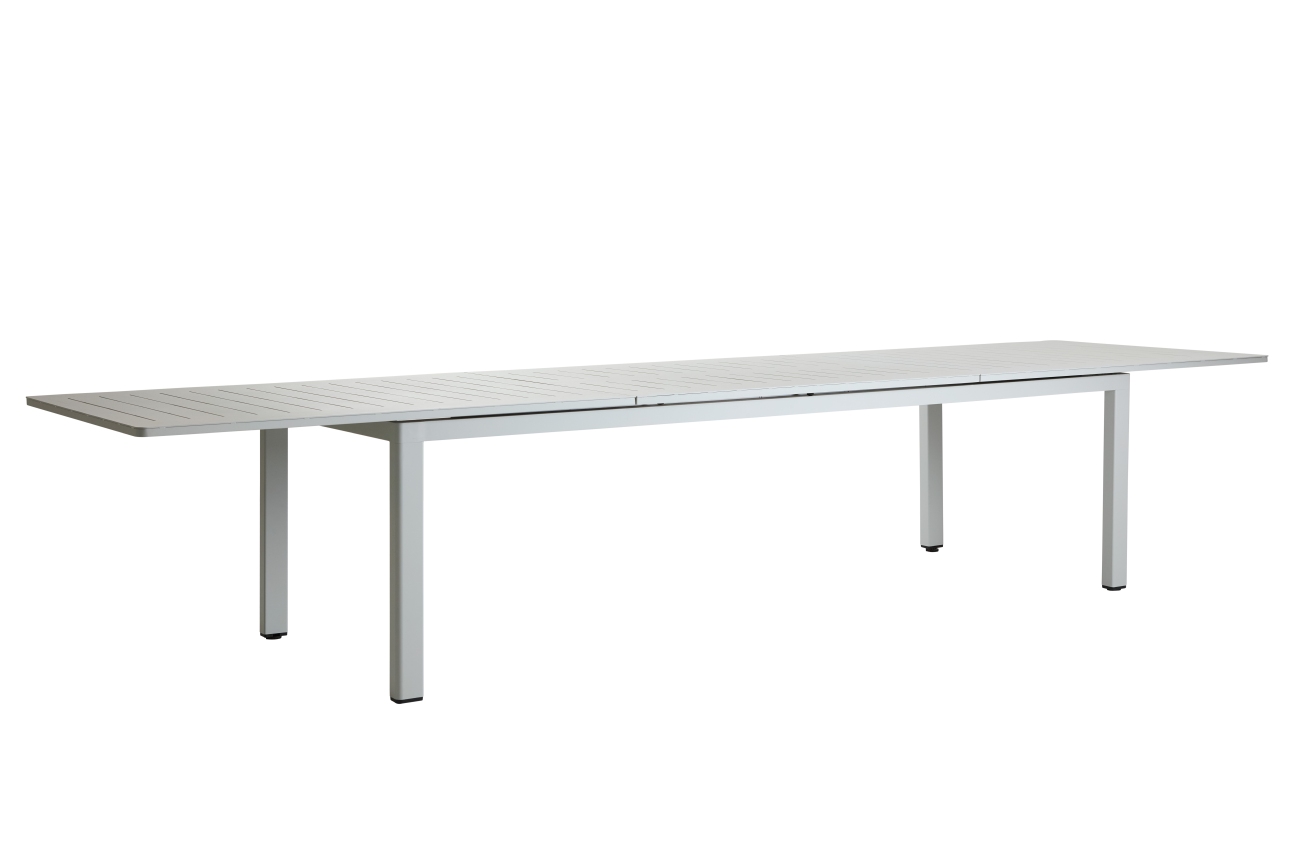 Gartenesstisch Lomma XL, 260-380x100 cm, Hellgrau