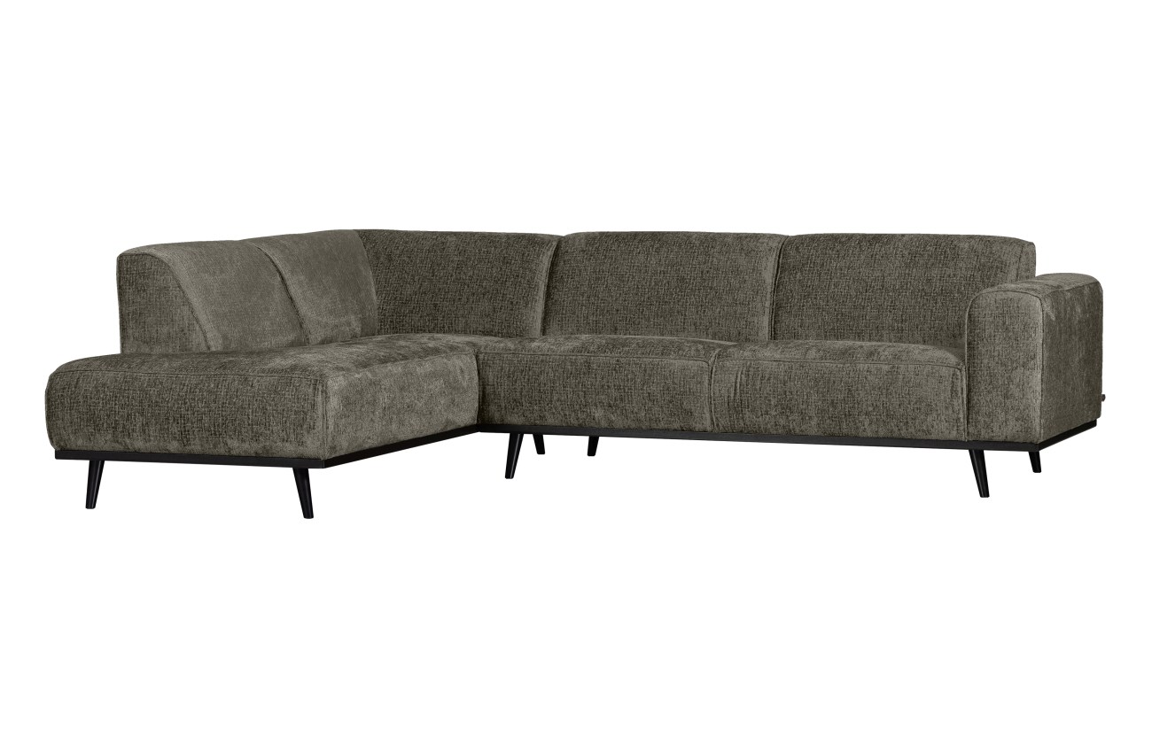 Ecksofa Statement aus Struktursamt Links, Frost