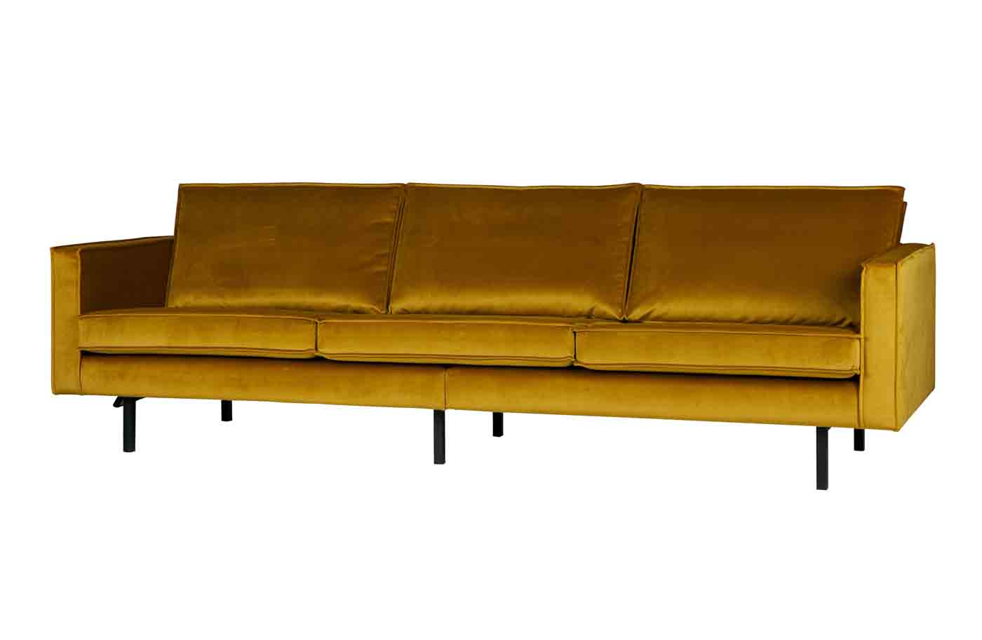 Rodeo Sofa 3-Sitzer Samt, Ocker