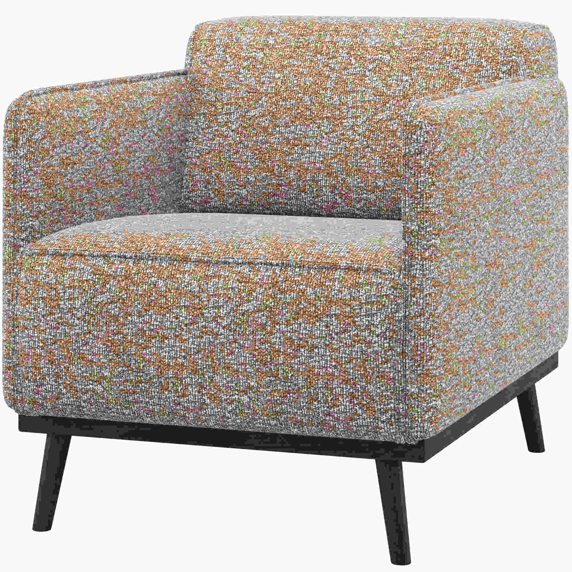 Statement Sessel Hellbraun Melange - moderner Loungesessel im eleganten Design