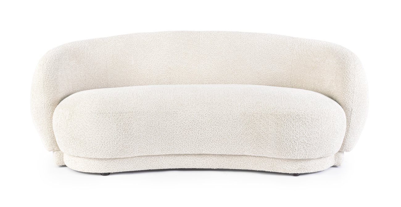 Sofa Tecla aus Boucle-Stoff, Natur