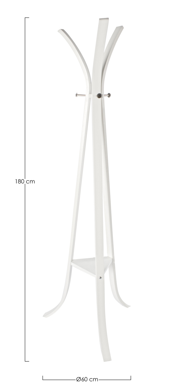 Kleiderständer Triomphe aus Birkenholz, Weiß