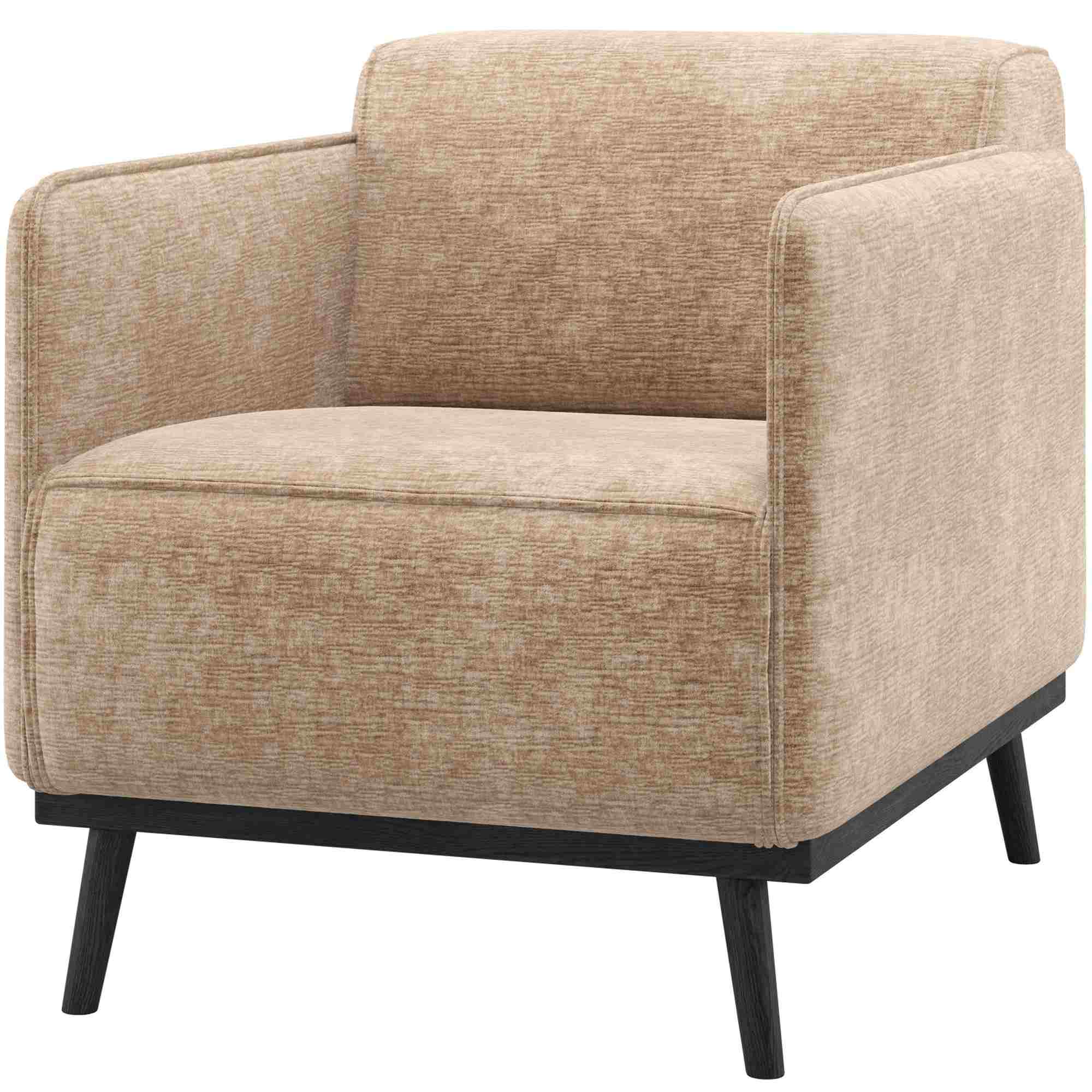 Statement Sessel Pfirsich-Rosa Chenille-Samt - moderner Loungesessel im eleganten Design