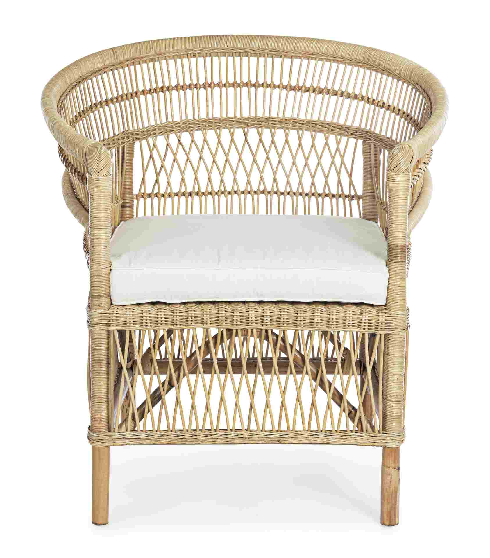 Sessel Josefina aus Rattan, Natur