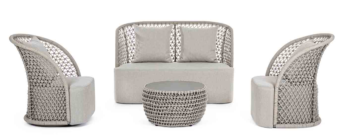 3 Sitzer Outdoorsofa Cuyen mit Kissen, Sand