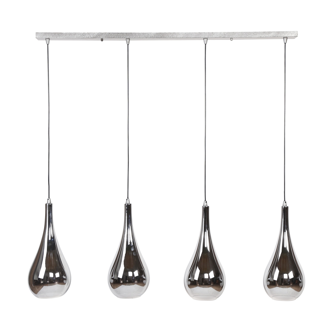 Hängeleuchte Tokori, 4-flammig - Chromglas, Ø 20 cm, inkl. LED