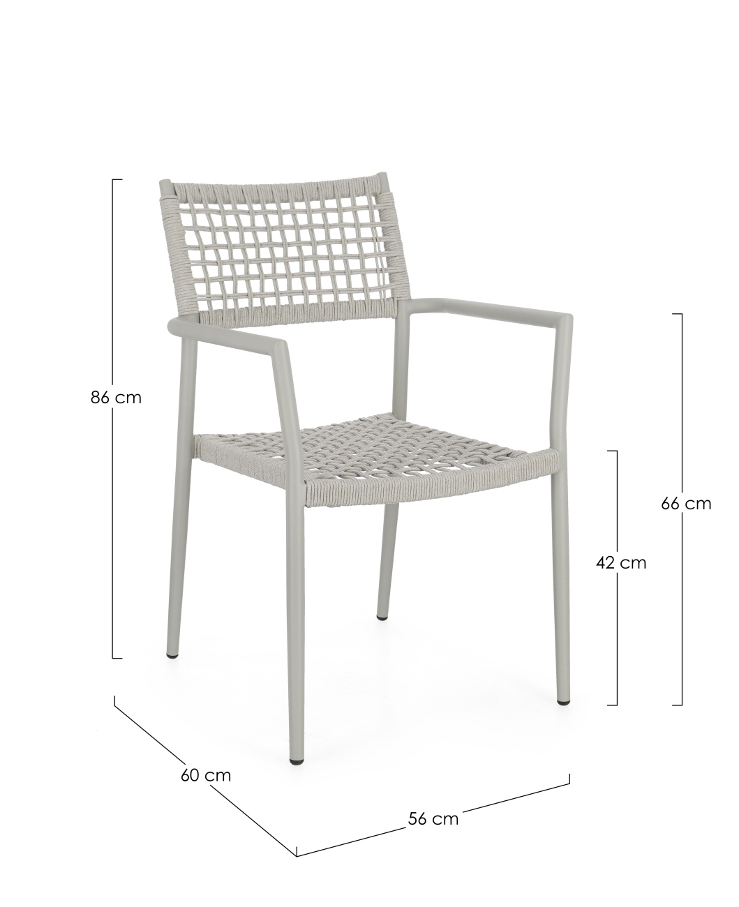 Gartenstuhl Caleta aus Aluminium, Saturn / Saturn
