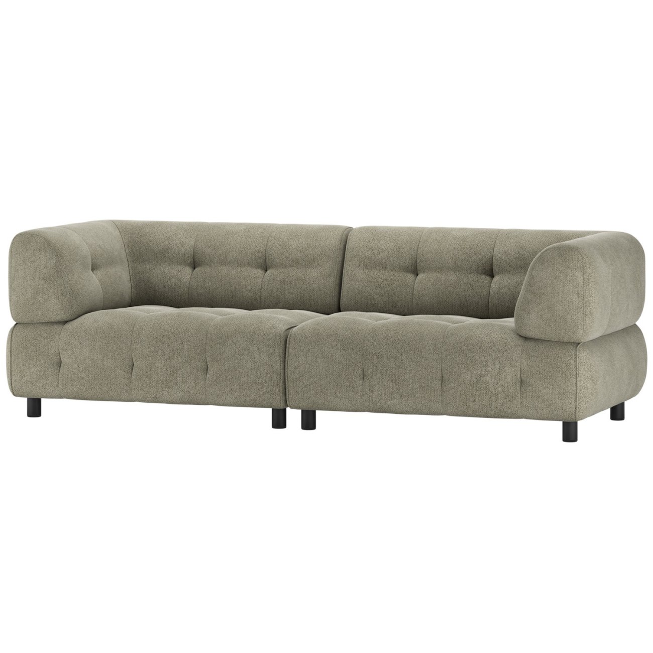 Sofa Louis aus Chenille-Stoff, Leaf