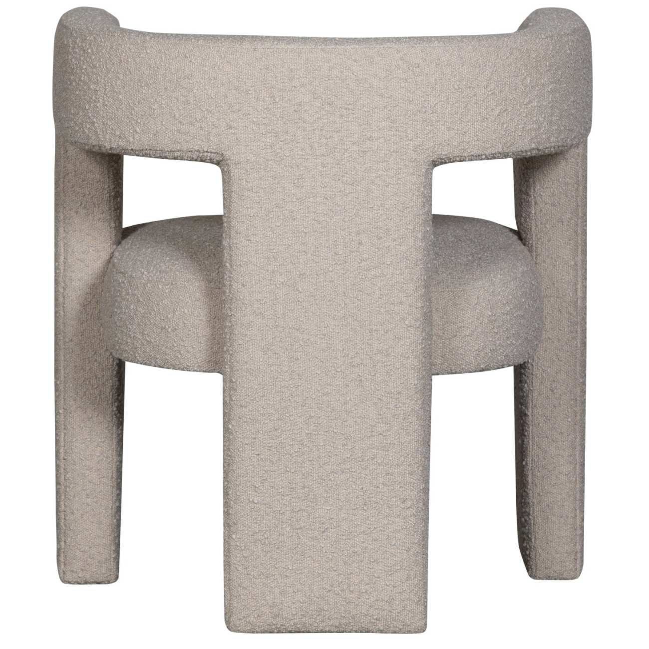 Sessel Tiwa aus Boucle-Stoff, Beige