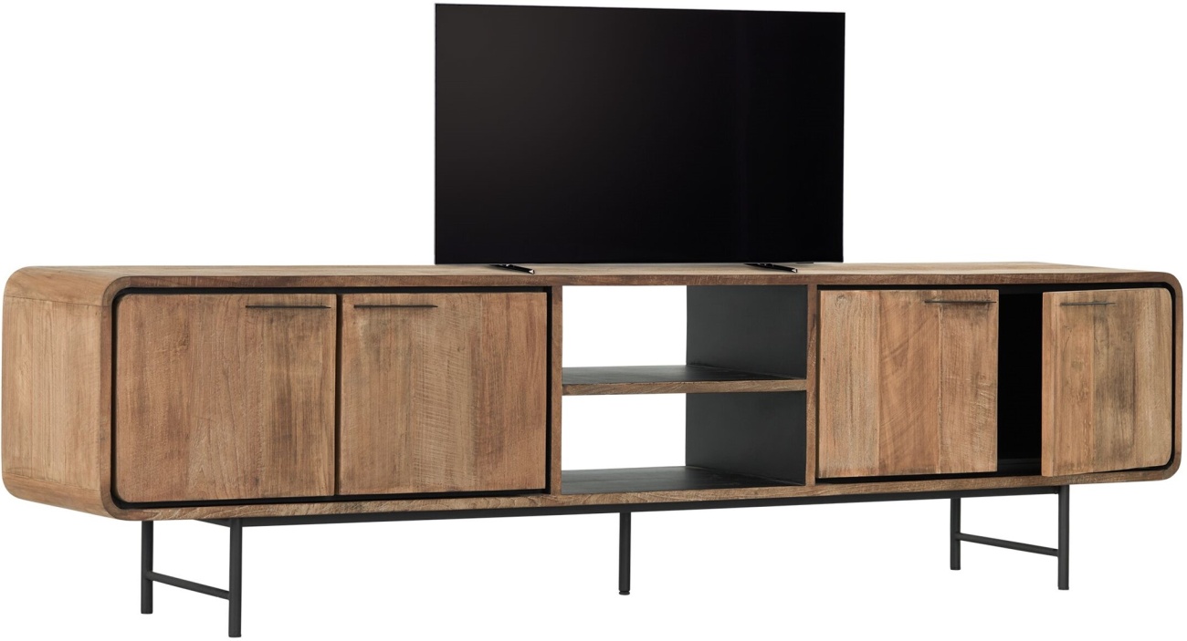 TV Board Evo aus recyceltem Teakholz, 225 cm