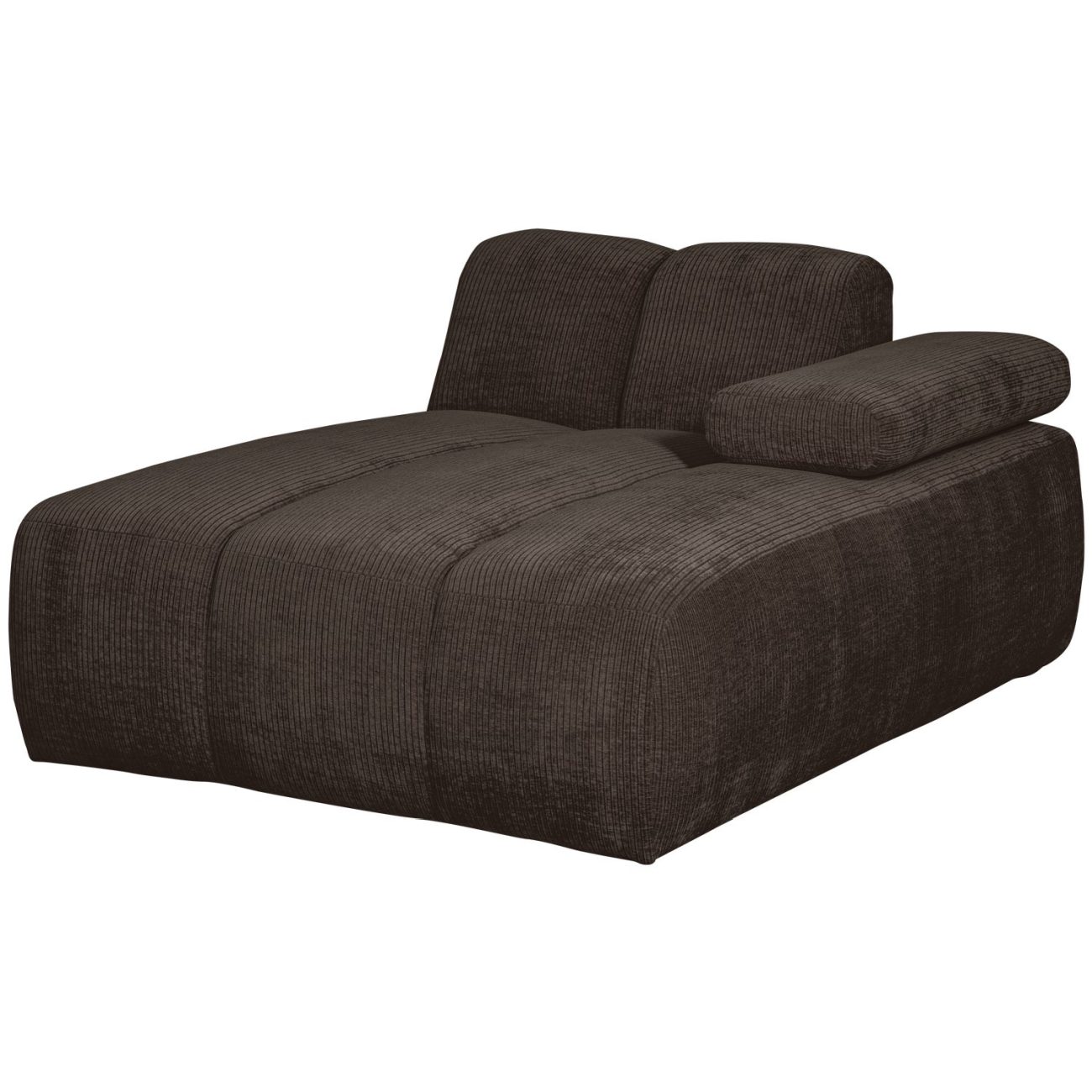 Modulsofa Mojo Flachcord Chaiselongue-Rechts, Braun