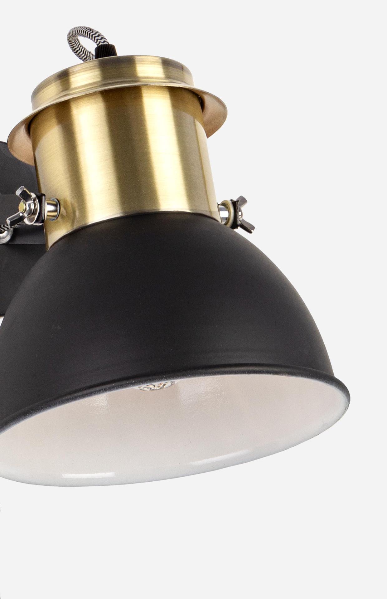 Wandleuchte Brooklyn aus Metall, Schwarz