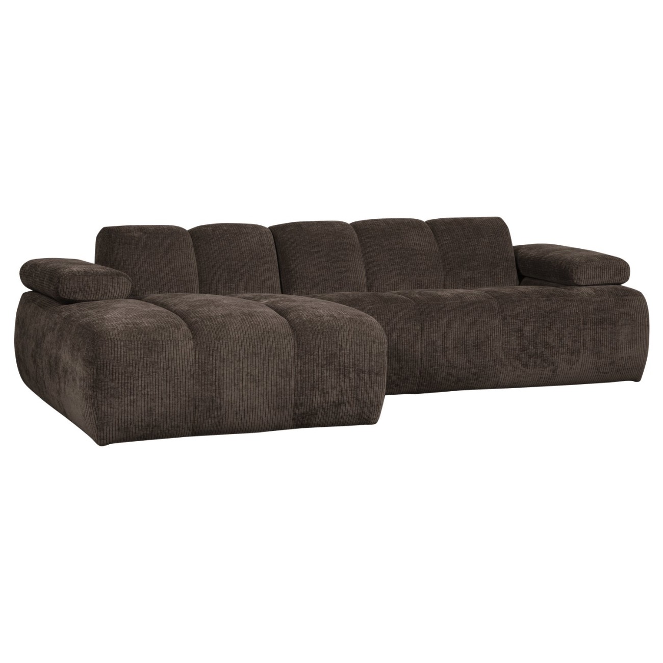 Chaiselongue Mojo aus Flachcord Links, Braun