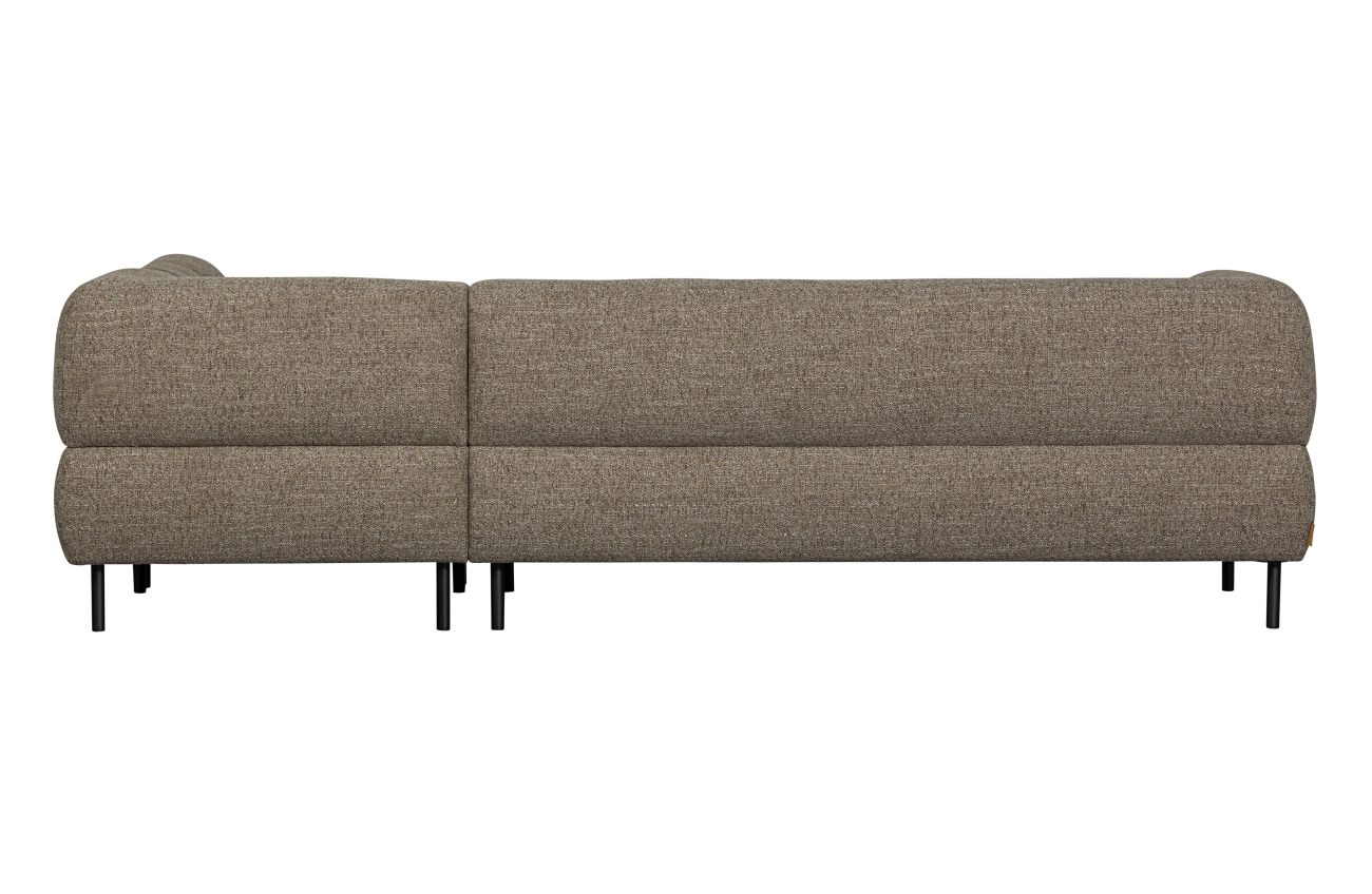 Ecksofa Lloyd aus grobmaschigen Stoff Rechts, Dunkelbraun