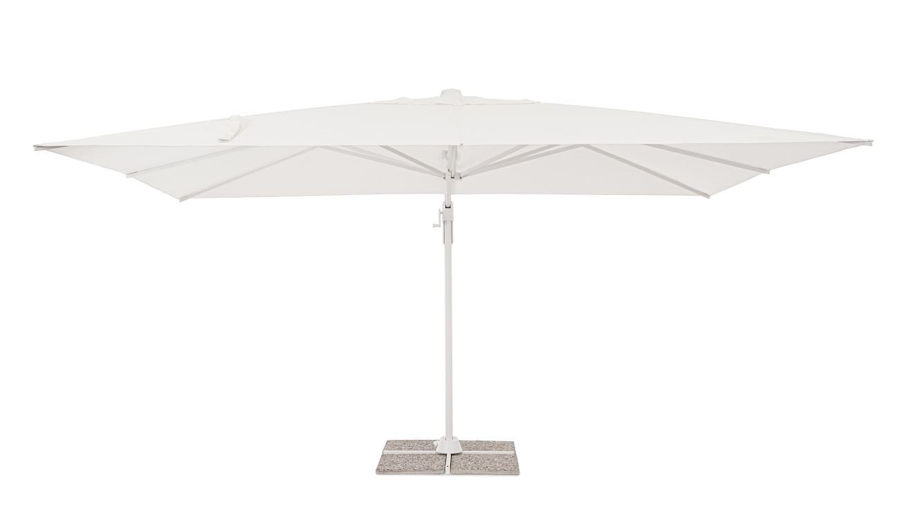 Sonnenschirm Vega aus Aluminium 3x4 m, Weiß