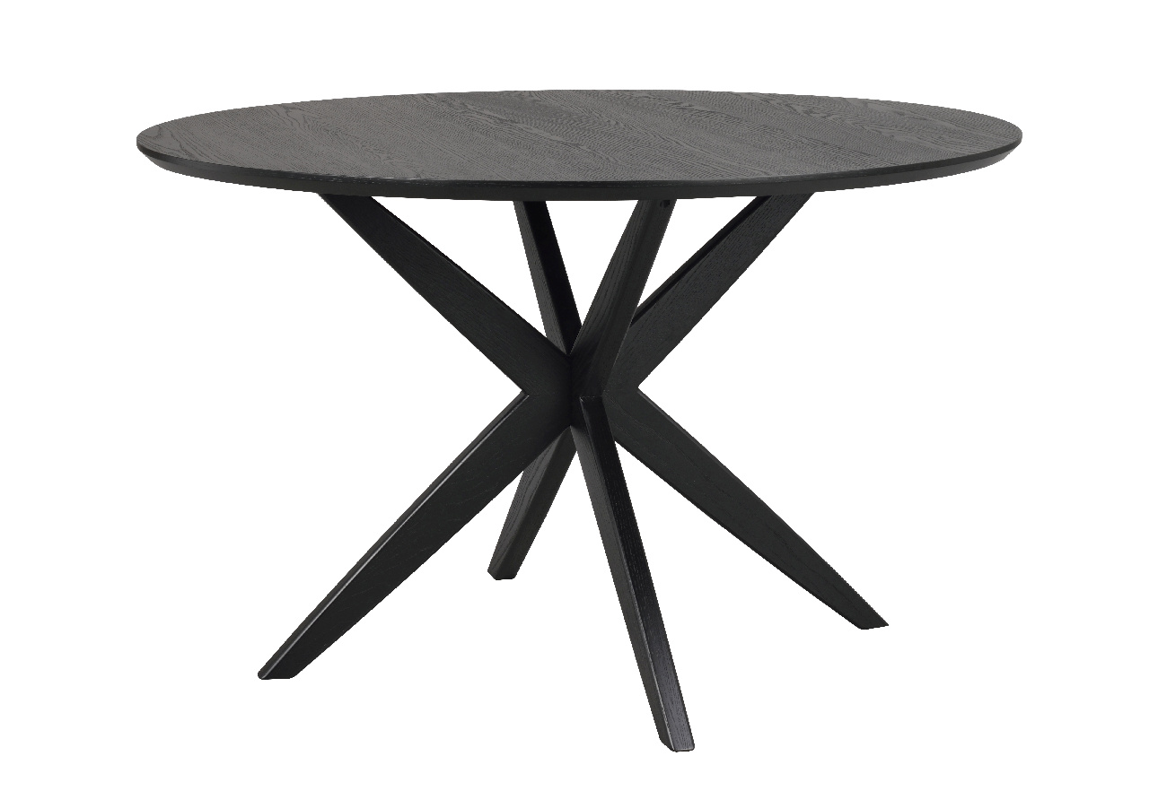 Esstisch Calverton Rund, 120cm, Schwarz