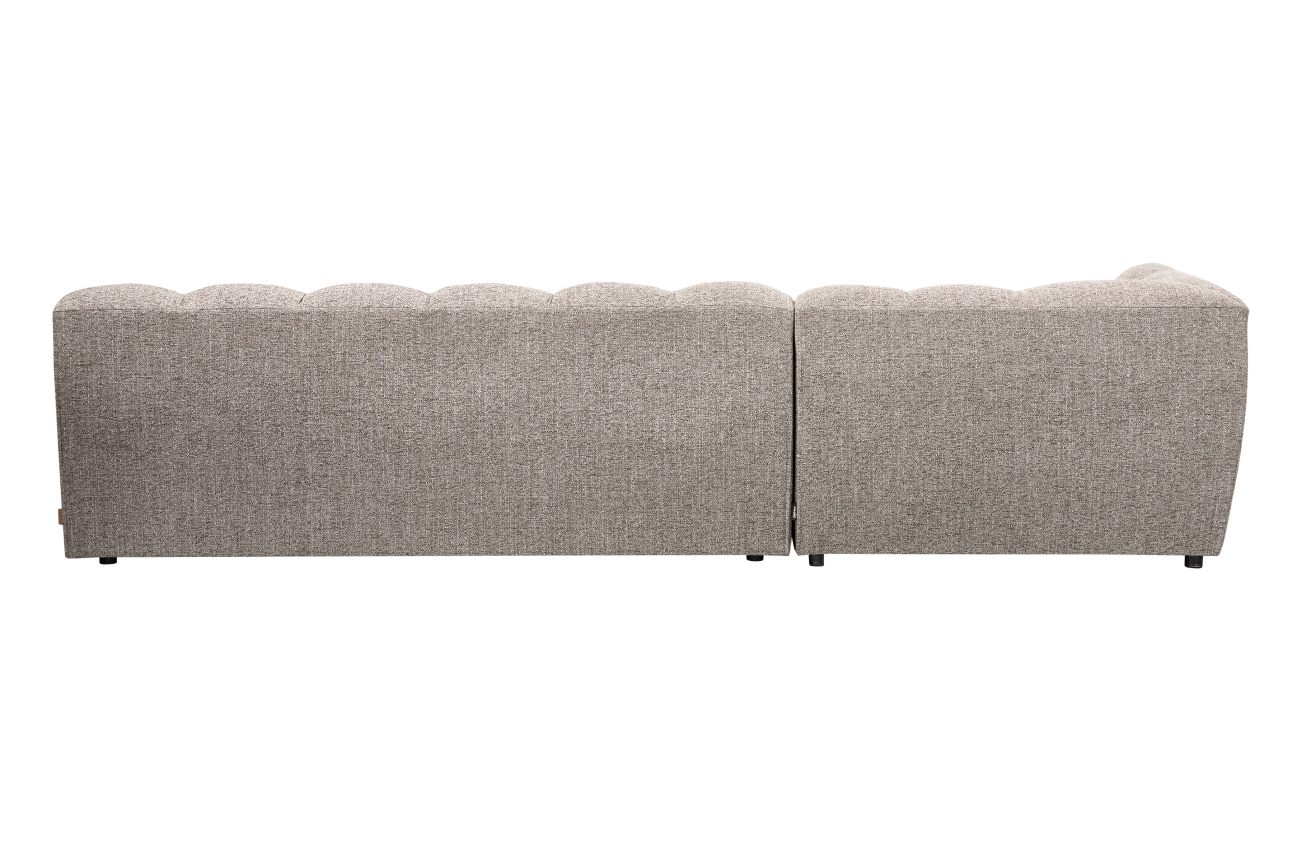 Chaiselongue Allure aus Melange-Stoff Links, Hellgrau