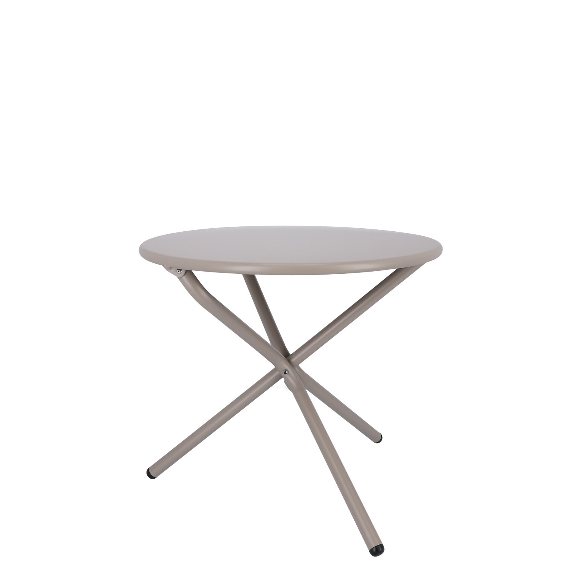 Beistelltisch Tris aus Aluminium, Taupe