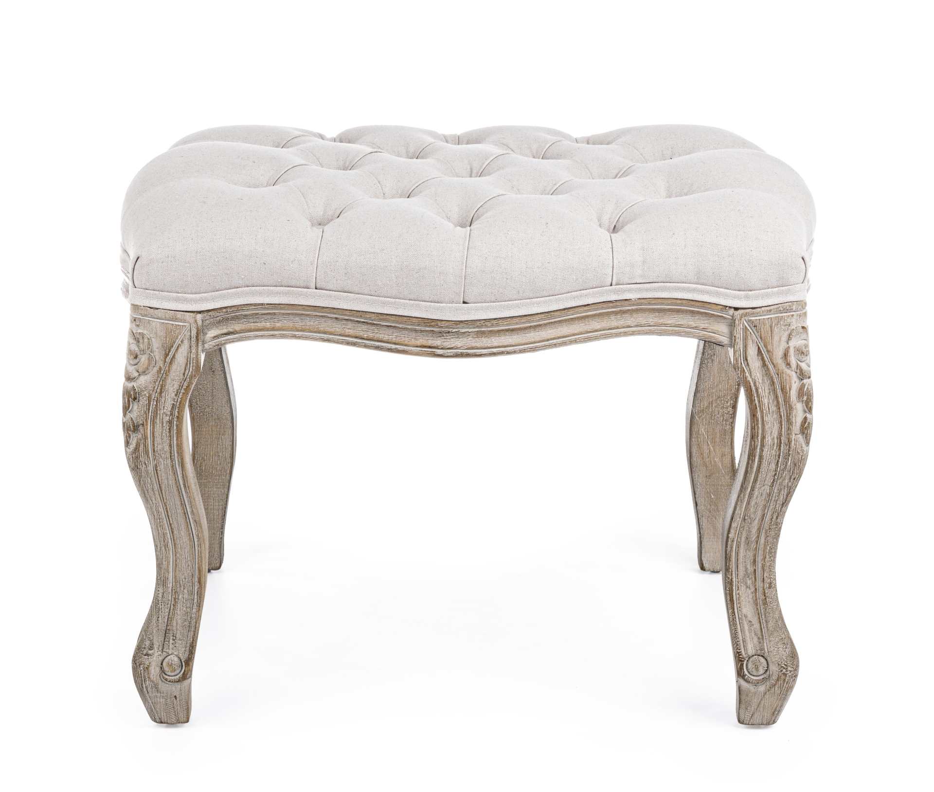 Hocker Diva mit Stoff-Bezug, Natur