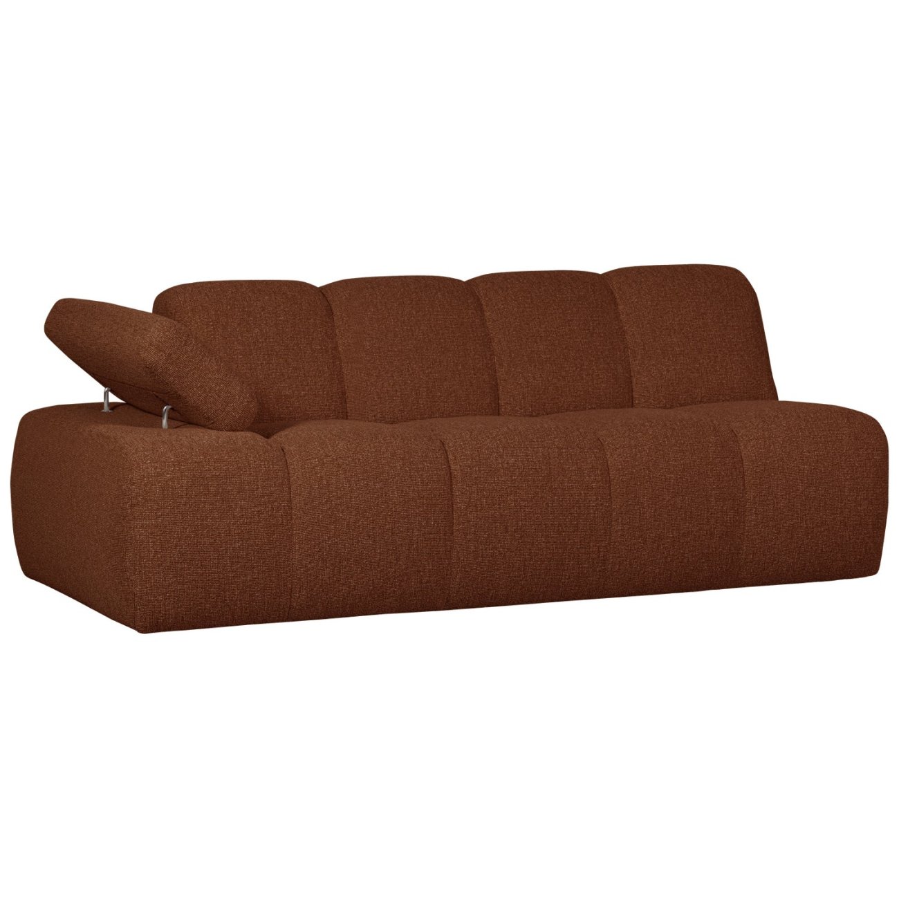 Modulsofa Mojo Boucle 2er Arm-Links, Rostbraun