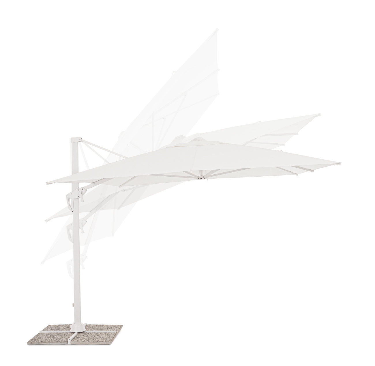 Sonnenschirm Vega aus Aluminium 3x4 m, Weiß