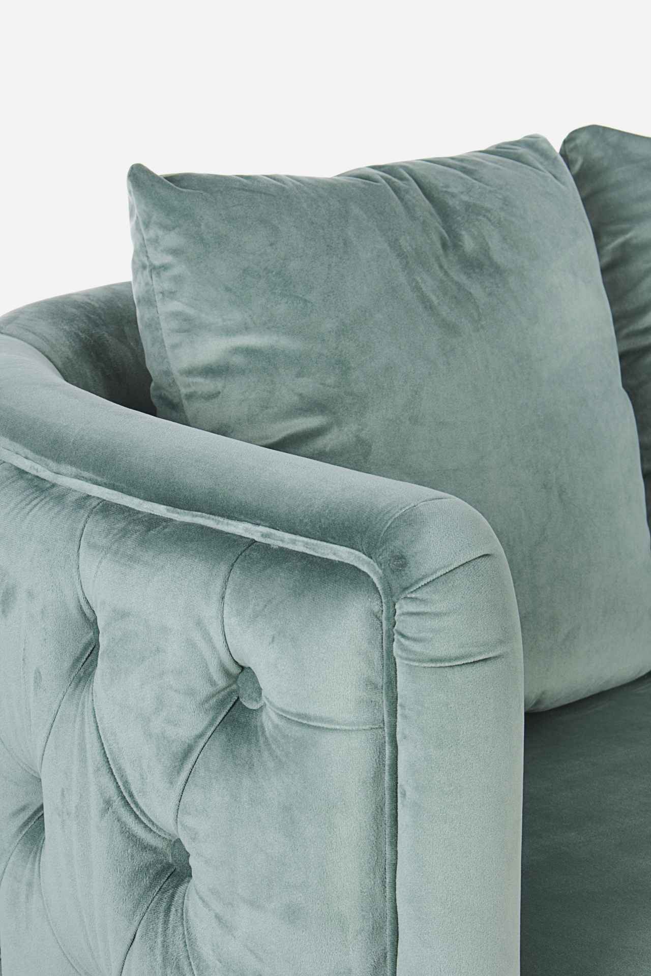 2-Sitzer Sofa Tenbury in Samt-Optik, Türkis