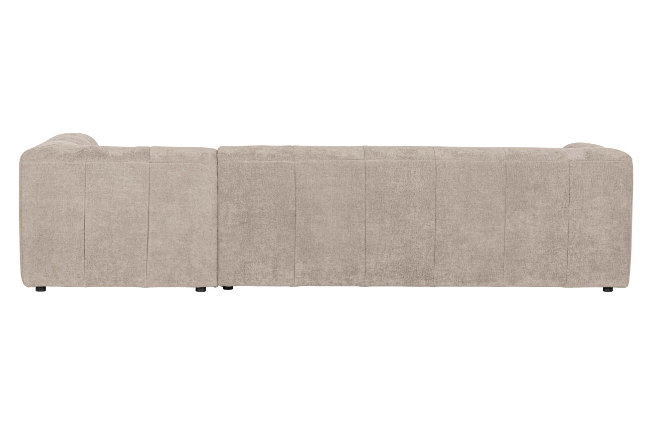 Ecksofa Grid aus Chenille-Gewebe Rechts, Beige