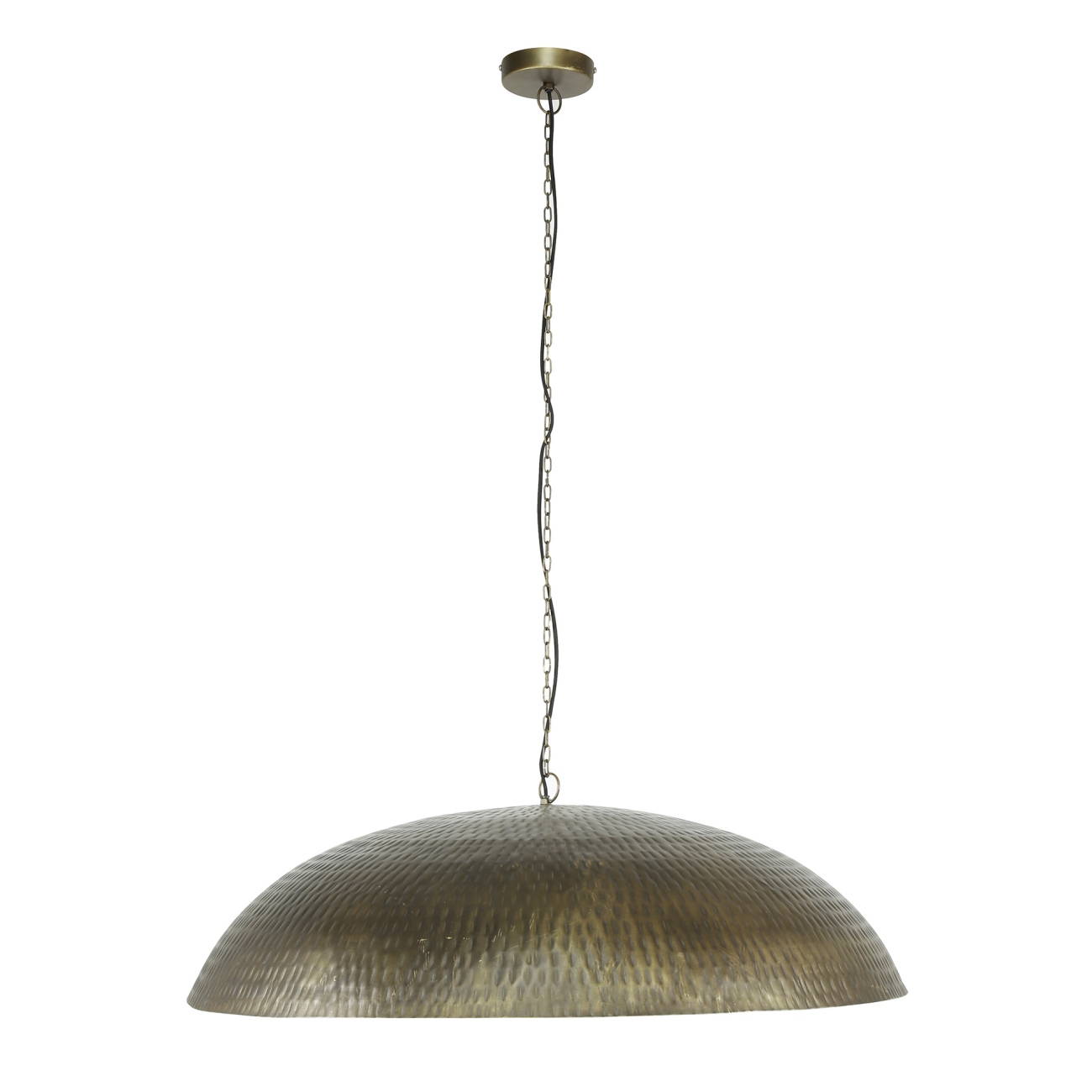 Hängeleuchte Dome - Metall in Antike Bronze, Ø 90 cm, inkl. LED