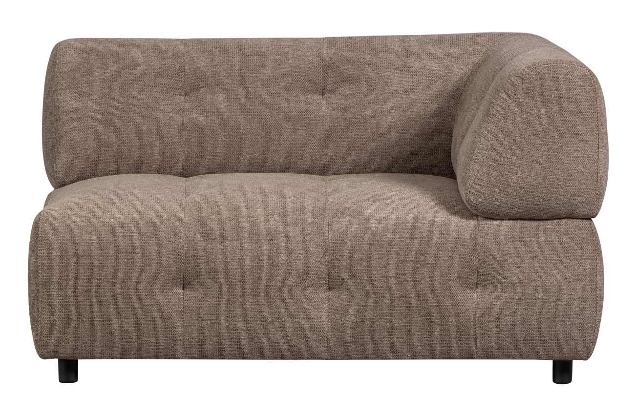 Modulsofa Louis aus Chenille Rechts, Braun