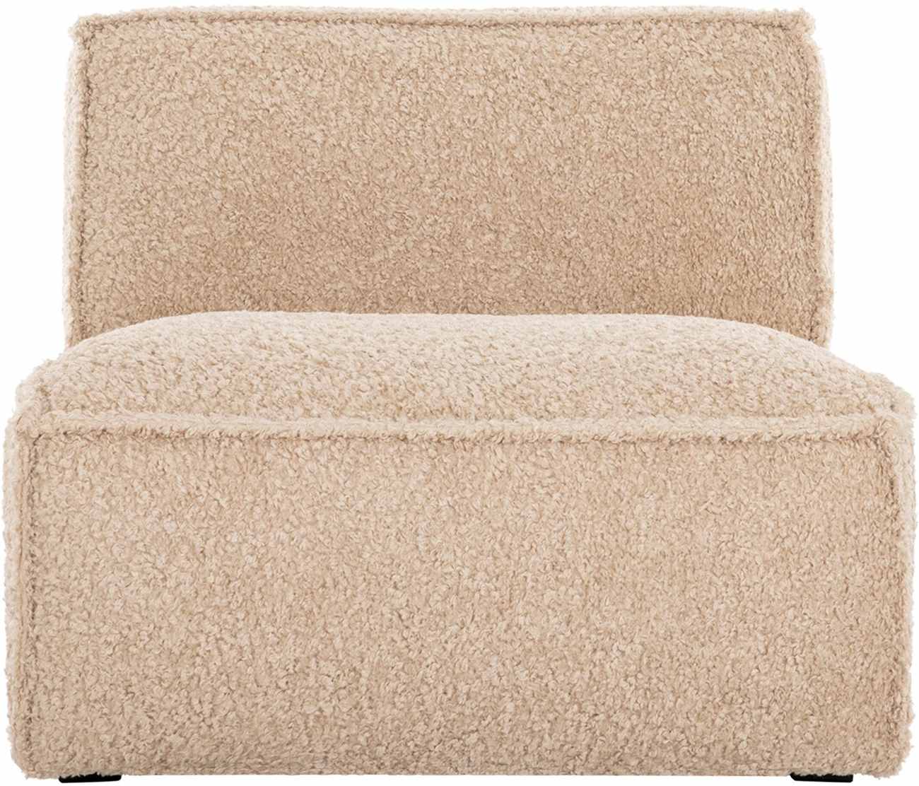 Sessel Cole aus Boucle-Stoff, Sand