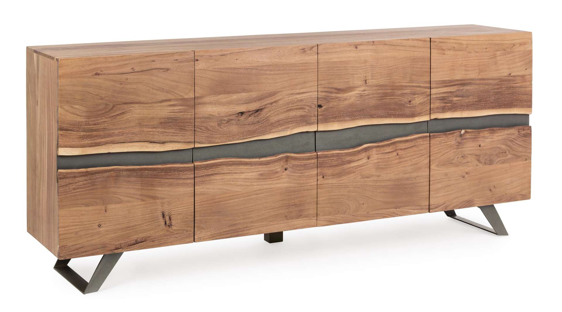 Sideboard Aron aus Akazienholz, 198 cm